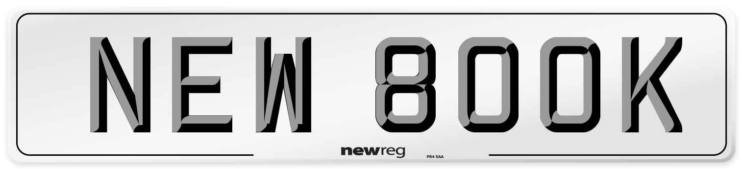 NEW 800K Number Plate from New Reg